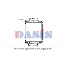 160092N AKS DASIS Радиатор, охлаждение двигателя
