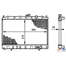 8MK 376 708-641 HELLA Радиатор, охлаждение двигателя