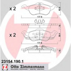 23154.190.1 ZIMMERMANN Комплект тормозных колодок, дисковый тормоз