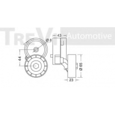 RPK108217 RPK Натяжной ролик, поликлиновой  ремень