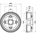 MBD106 MINTEX Тормозной барабан