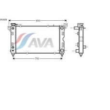 CR2028 AVA Радиатор, охлаждение двигателя