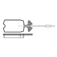 P1343.14 WOKING Комплект тормозных колодок, дисковый тормоз