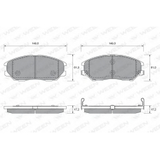 151-2324 WEEN Комплект тормозных колодок, дисковый тормоз