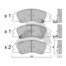 BPKI-1902 AISIN Комплект тормозных колодок, дисковый тормоз