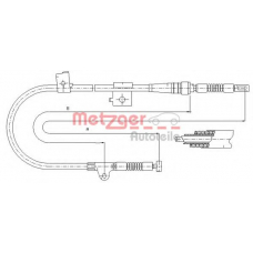 17.0216 METZGER Трос, стояночная тормозная система