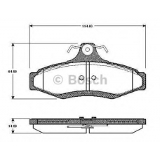 0 986 TB2 762 BOSCH Комплект тормозных колодок, дисковый тормоз