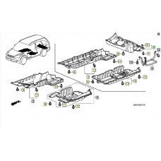 74603-SWA-A00 HONDA Накладка капота пластиковая