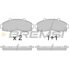 BP2901 BREMSI Комплект тормозных колодок, дисковый тормоз