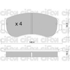 822-524-0 CIFAM Комплект тормозных колодок, дисковый тормоз
