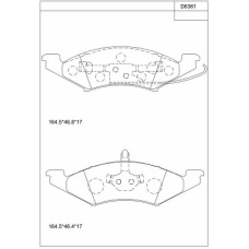 KD6361 ASIMCO Комплект тормозных колодок, дисковый тормоз
