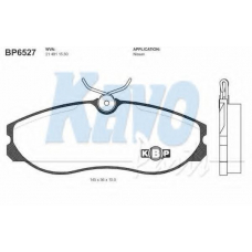 BP-6527 KAVO PARTS Комплект тормозных колодок, дисковый тормоз