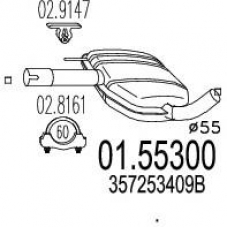 01.55300 MTS Средний глушитель выхлопных газов