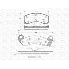 363702160838 MAGNETI MARELLI Комплект тормозных колодок, дисковый тормоз