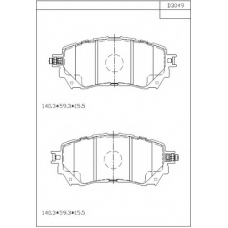 KD3049 ASIMCO Комплект тормозных колодок, дисковый тормоз