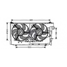 32VC010 ELECTRO AUTO Вентилятор, охлаждение двигателя