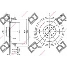 BR1081 DJ PARTS Тормозной барабан