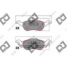 BP2157 DJ PARTS Комплект тормозных колодок, дисковый тормоз