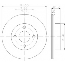 8DD 355 112-431 HELLA PAGID Тормозной диск