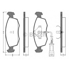 0 986 TB2 092 BOSCH Комплект тормозных колодок, дисковый тормоз