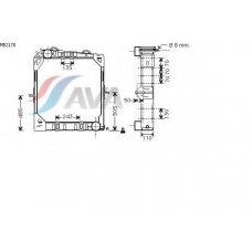 ME2170 AVA Радиатор, охлаждение двигателя