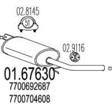 01.67630 MTS Глушитель выхлопных газов конечный