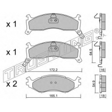 7300 TRUSTING Комплект тормозных колодок