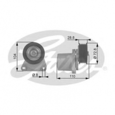 T38204 GATES Натяжной ролик, поликлиновой  ремень