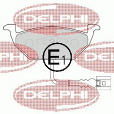 LP1514 DELPHI Комплект тормозных колодок, дисковый тормоз