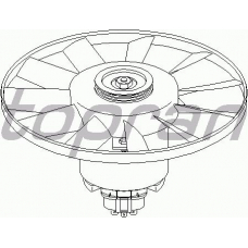 107 715 TOPRAN Вентилятор, охлаждение двигателя