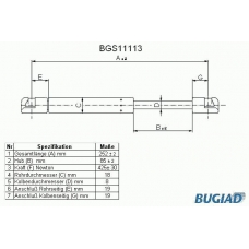 BGS11113 BUGIAD Газовая пружина, крышка багажник