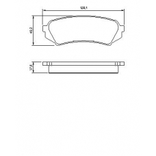 0 986 424 641 BOSCH Комплект тормозных колодок, дисковый тормоз