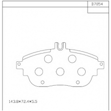KD7054 ASIMCO Комплект тормозных колодок, дисковый тормоз