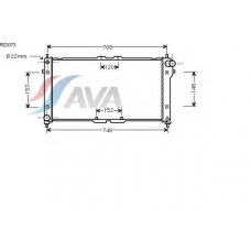 MZ2073 AVA Радиатор, охлаждение двигателя