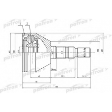 PCV1505 PATRON Шарнирный комплект, приводной вал