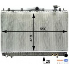 8MK 376 762-211 HELLA Радиатор, охлаждение двигателя