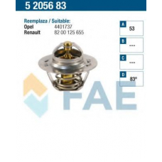 5205683 FAE Термостат, охлаждающая жидкость