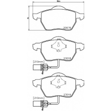 MDB82231 MINTEX Комплект тормозных колодок, дисковый тормоз