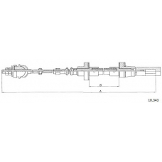 10.343 CABOR Трос, управление сцеплением