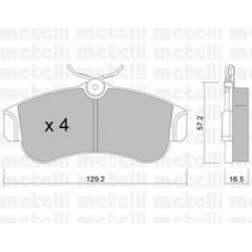 22-0123-0 METELLI Комплект тормозных колодок, дисковый тормоз