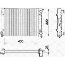 350213202000 MAGNETI MARELLI Радиатор, охлаждение двигателя