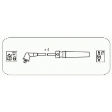 AM46 JANMOR Комплект проводов зажигания