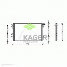 94-6066 KAGER Конденсатор, кондиционер