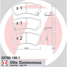 23795.150.1 ZIMMERMANN Комплект тормозных колодок, дисковый тормоз