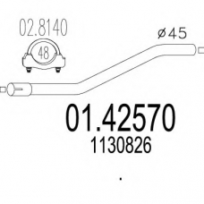 01.42570 MTS Труба выхлопного газа