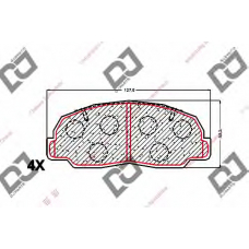 BP1660 DJ PARTS Комплект тормозных колодок, дисковый тормоз