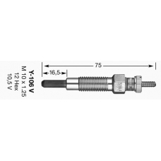 6926 NGK Свеча накаливания