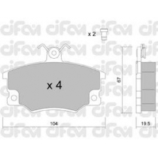822-030-0 CIFAM Комплект тормозных колодок, дисковый тормоз