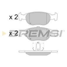 BP2770 BREMSI Комплект тормозных колодок, дисковый тормоз