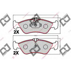 BP2163 DJ PARTS Комплект тормозных колодок, дисковый тормоз